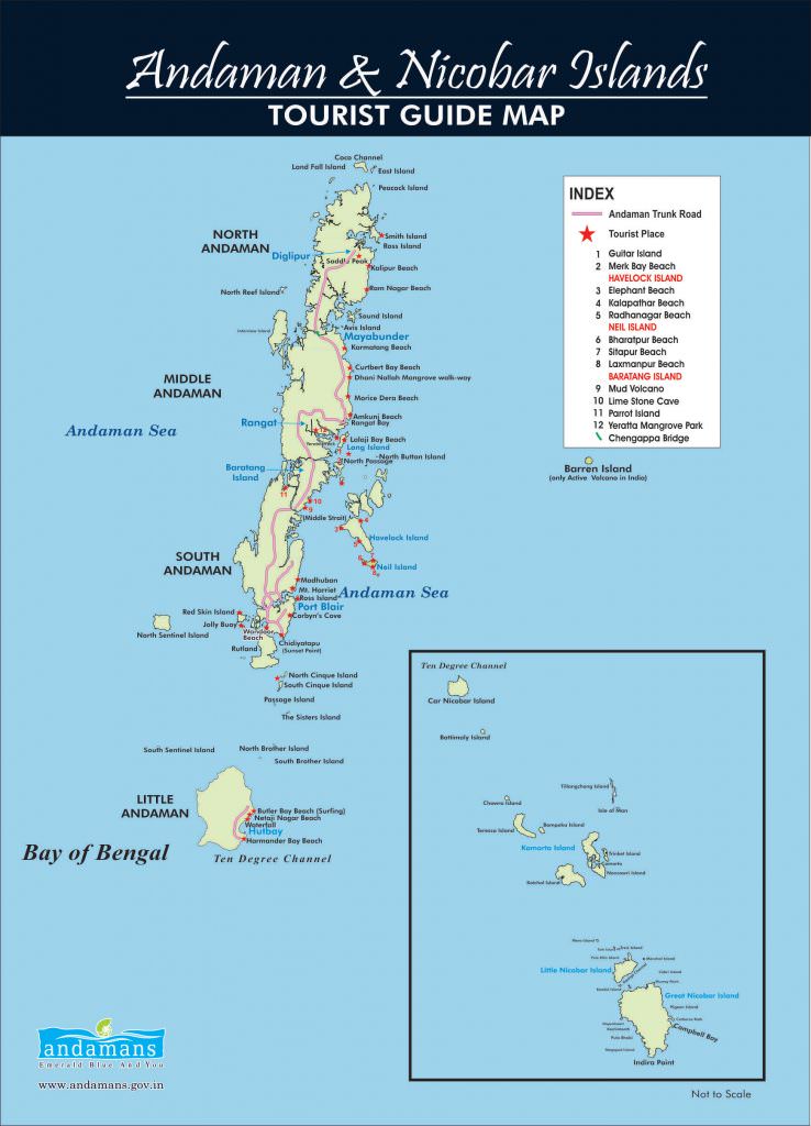 Tourist Map of Andaman & Nicobar Islands